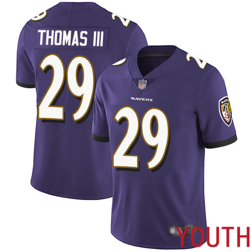 Baltimore Ravens Limited Purple Youth Earl Thomas III Home Jersey NFL Football #29 Vapor Untouchable->youth nfl jersey->Youth Jersey